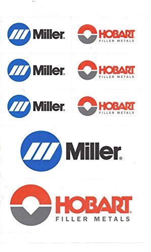 Miller Welding Hobart Racing Decal Sticker Sheet of 8