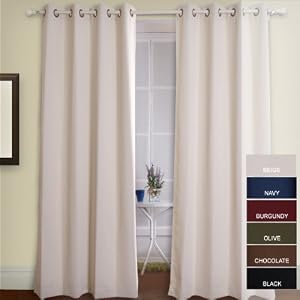 Premium Solid Grommet Top Thermal Insulated Blackout Curtain 84