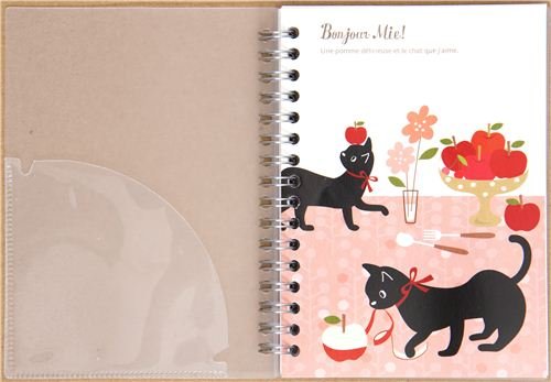 Imagen 4 de Cuaderno de Anilla del Gato Negro y manzanas de Japón