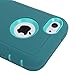 Heavy Duty High Impact Shockproof Dirtproof Hard + Soft Defender Case Cover for Apple iPhone 5c + Stylus + Screen Protector - Teal & Blue