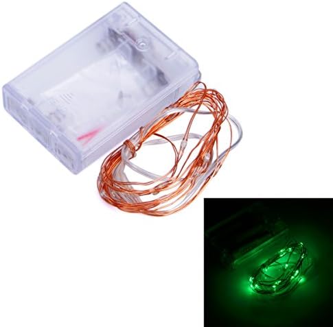 ALight House 3AA Battery Operated 2M20led Led Copper Wire String Fairy Lights for party festive garden patio holiday Christmas(Green)