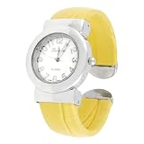 Geneva Platinum Polished Round Blue Cuff Watch by SilverBin