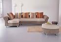 Eho Studios Jadea Microfiber Sofa Set with Ottoman
