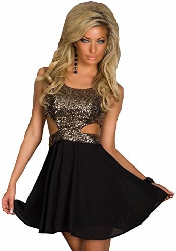 ABinc Womens dresses Sexy Juniors Luyao sequin cocktail clubwear dress