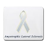 Amyotrophic Lateral Sclerosis Awareness Ribbon Mouse Pad