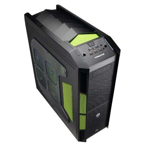 Aerocool XPredator Evil Green PC-Geh&auml;use (ATX, 6x 5,25 extern, 6x interne HDD, 1x 3,5 extern, USB 3.0) schwarz/gr&uuml;n