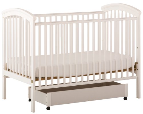 Stork Craft Charlotte 4-in-1 Fixed Side Crib, White