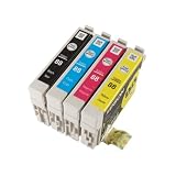 Genuine Epson 88 T088 T088120 Ink Cartridges (1 Black, 1 Cyan, 1 Magenta, 1 Yellow)