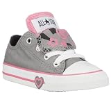 Converse Chuck Taylor AS Double tongue Ox Phateon Grey/Chuck pink 708886 8 Child UK