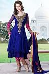 Blue Georgette & Net Suit