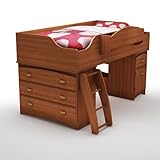 South Shore 3576-SET1 Imagine Morgan Cherry Twin Loft Top Kids Bedroom Coll ....