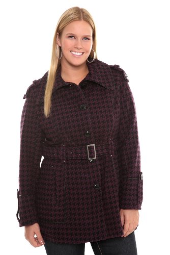 41yMt0UCyQL Torrid Plus Size Miss Sixty Purple Houndstooth Coat