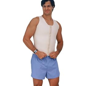 Squeem Magical Lingerie Shapewear, Firm Compression, Cotton & Rubber, Vest, Mens, Nude