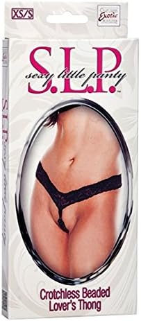 Sexy Little Panty Collection Crotchless Beaded Lovers / One Size