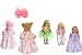6 Item Bundle: Princess 18 inch Doll Clothes +Hair Bow for American Girl: Bride, Pink Parisian, Tinkerbell, Jasmine, Rapunzel
