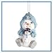 Snowbuddies Baby Powderpuff Ornaments Set of 6 New