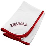 NCAA Georgia Bulldogs White Soft Cotton Baby Blanket