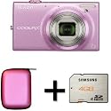 Nikon S6150 Pink Camera +4gb Memory + Case