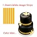 Shimmer Ribbons GOLD 6 Strips of Edible Cake Art Persona Made of Sugar - Simple to use