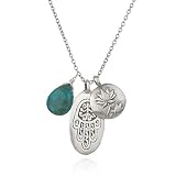 Satya Jewelry Silver Turquoise, Hamsa, Lotus C