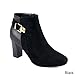 Reneeze PONY-01 Women's Stacked Chunky Heels Buckle Zipper Strappy Ankle Booties