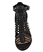 Delcious Women's Aliya Strappy Gladiator Open Toe Stacked Heel Sandal