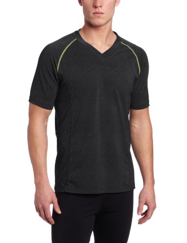 Zobha Men's V-Neck Tee, Phantom Heather/Citron, Medium On Sale