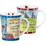 Johnson Brothers - Born to Shop, Set of 4 Wine/Man in Charge mugs