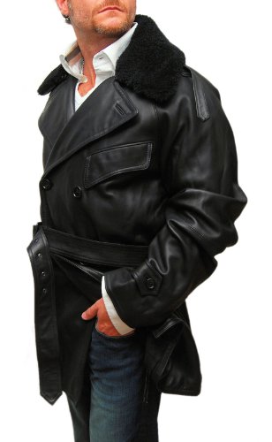 Ralph Lauren Purple Label Mens Leather Shearling Jacket Coat Black Large $4695