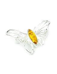SilverAmber 925 Sterling Silver & Baltic Amber Jewellery - Brooch 4171