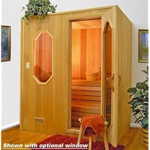 LUXExclusive Pre-Built Sauna BLPF46-3P. 4 ft x 6 ft. Sauna Heater and Window are optional