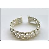 Silver Plated Celtic Knot Bangle Bracelet - Made in Ireland