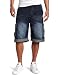 Rocawear Men's Americano Denim Cargo Shorts, Dark Indigo, 36