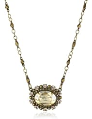 Sorrelli "Raw Sugar" East-West Crystal Petite Goldtone Pendant Necklace