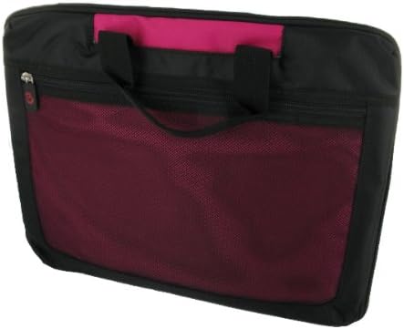 Checkpoint Friendly Carrying Case Bag for MacBook Pro MC118LL/A 15.4-Inch (Seal Series Magenta / Black)
