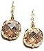 14k Gold Dangle Earrings with Champagne Large title=
