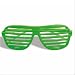 Neon Green Shutter Shades Slot Glasses