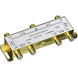 PREMIUM 6-Way Coax Cable Splitter F-Type Screw for Video VCR Cable TV Antenna (110016)