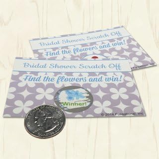 Bridal Shower Scratch Offs - Blue - Funsational Game