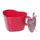 Red Plastic Heart Shaped Cup Kitchen & Housewares