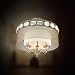 Bijoux Three Light Semi Flush Mount in Antique Brass