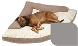 Corner Bolster Bed - Grey with Oatmeal Berber