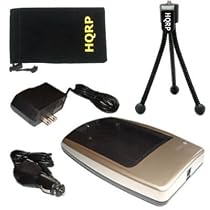 HQRP Travel Kit for Sony Cybershot DSCH3/B, DSCH7/B, DSCH9/B Digital Camera - Fast Battery Charger Replacement plus HQRP Black Mini Tripod & HQRP Carrying Bag
