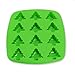 Kitchen Haven Silicone Christmas Candy Molds and Ice Cube Tray Tree Shaped, 12-cavity, Green