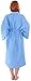 Simplicity Men/Women's 100% Cotton Waffle Weave White Spa Robe, Sky Blue