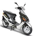 50cc Air Cooled Gas Scooter - Electric Start w/Disc Brakes - Black