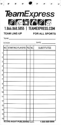Team Express Lineup Cards