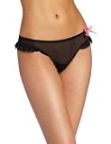 Betsey Johnson Women's Stretch Mesh Ruffle Thong