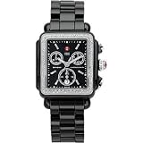 MICHELE Deco Ceramic Black Diamond Watch by Michele