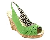 TWILL LINK SLINGBACK WEDGE